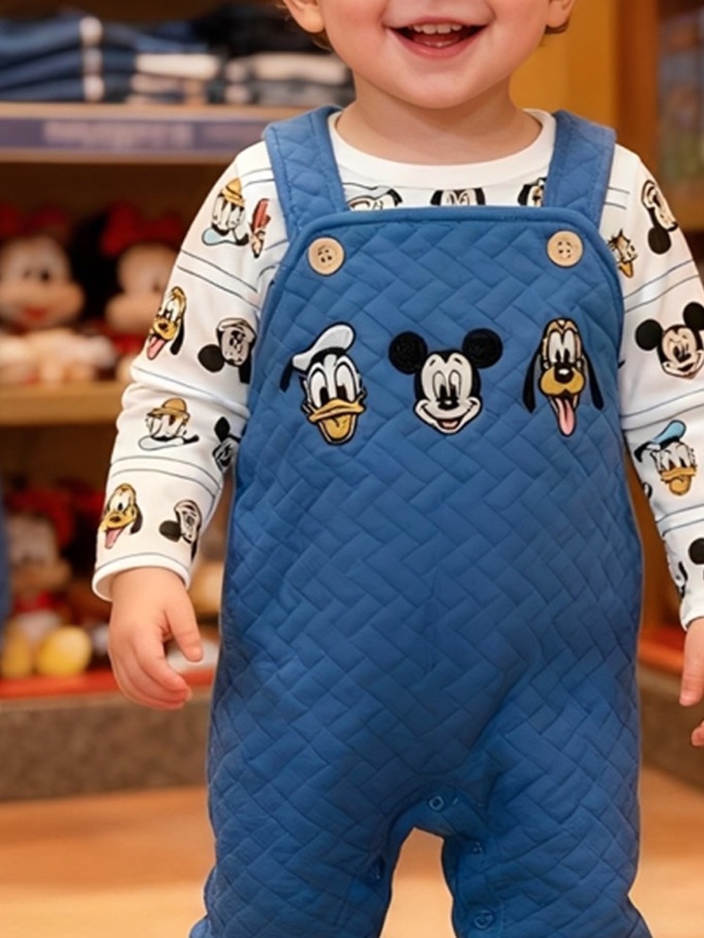 Disney Baby Mickey Mouse Overall Dunagree Set 0-3 months NEW with tags